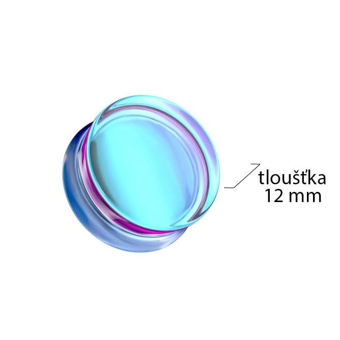 Skleněný plug do ucha (6 mm) - PL01277-06 - náhled 3