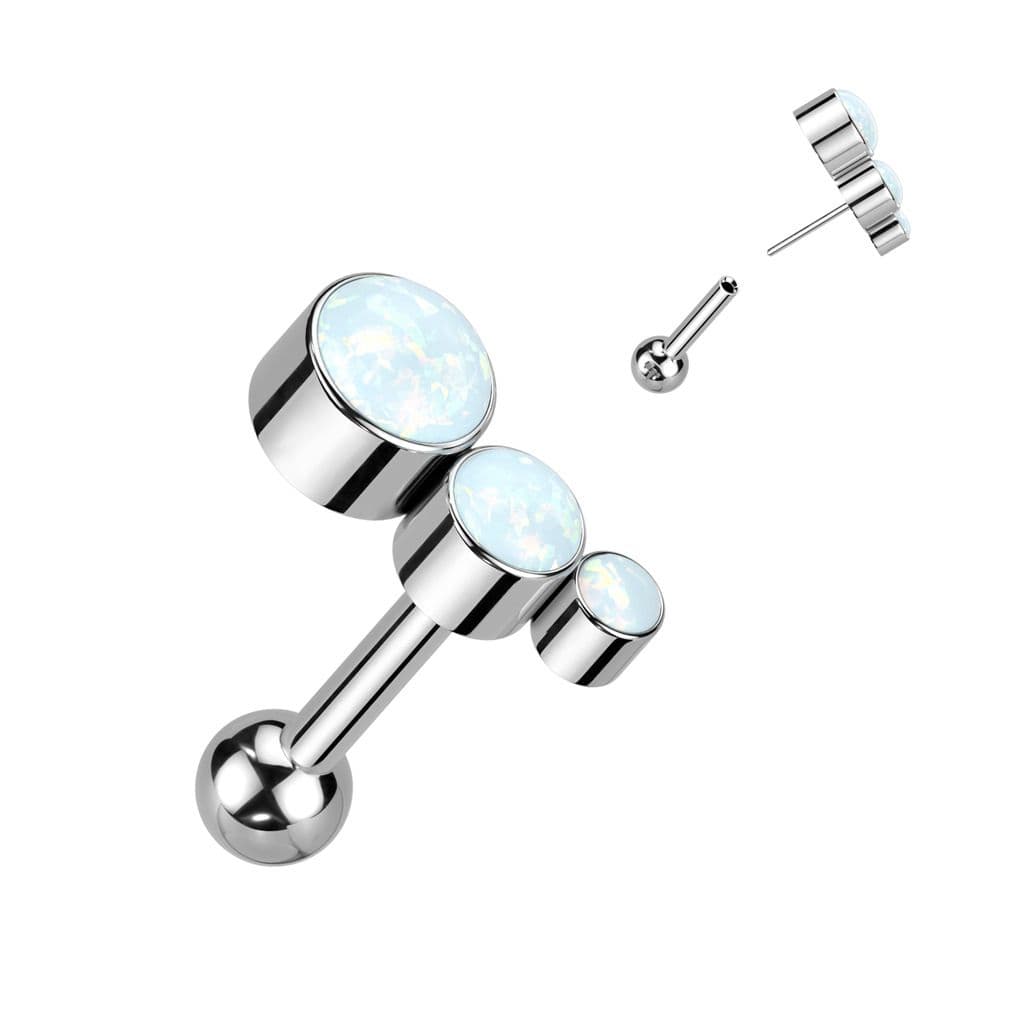 PUSH IN cartilage piercing do ucha TITAN (bílá) - TIT1270-OP17 - náhled 1