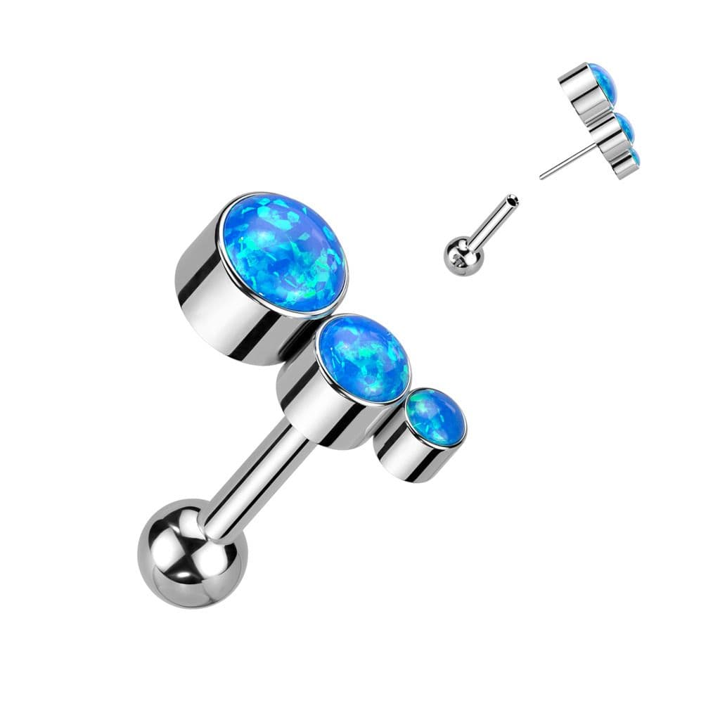 PUSH IN cartilage piercing do ucha TITAN (bílá) - TIT1270-OP17 - náhled 3