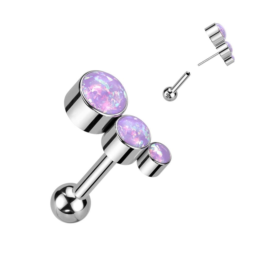 PUSH IN cartilage piercing do ucha TITAN (bílá) - TIT1270-OP17 - náhled 4