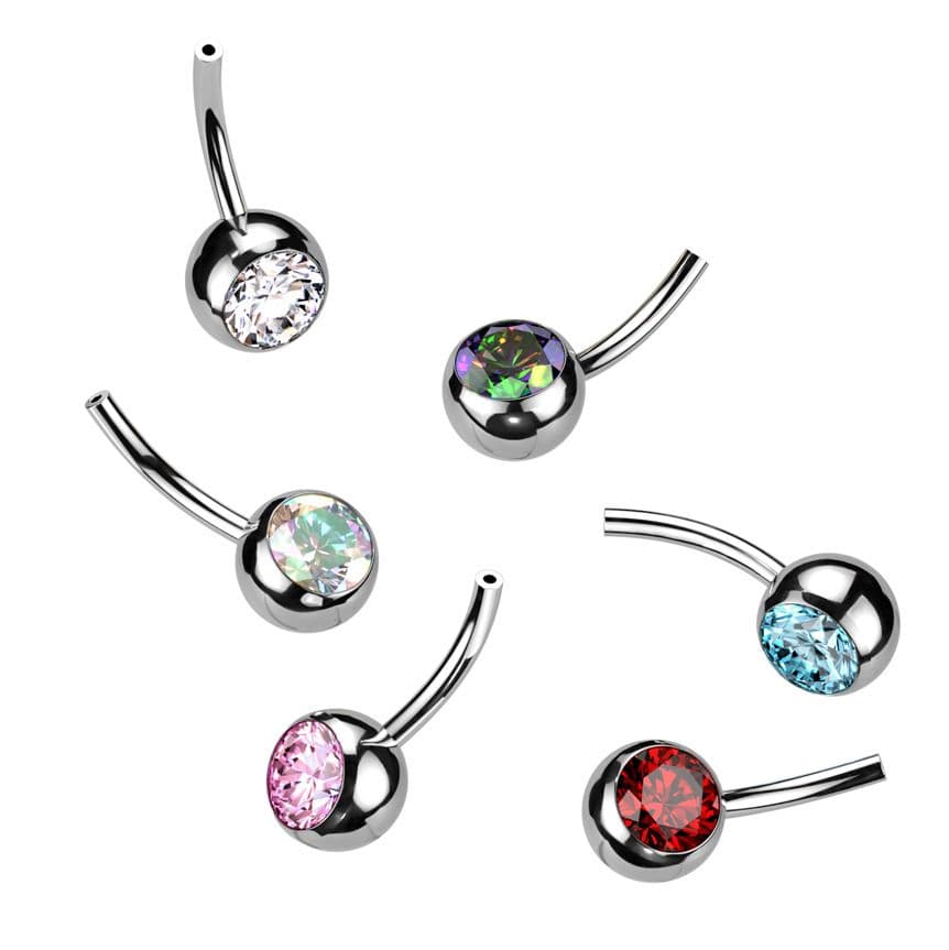 S4U PUSH IN piercingu do pupíku TITAN (duhová) - TIT1272-AB - náhled 3
