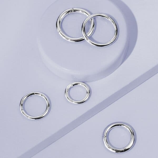 Zlatý piercing - segment kruh, Au 585/1000 (1 x 6 mm) - ZL01262-WG-1006 - náhled 3
