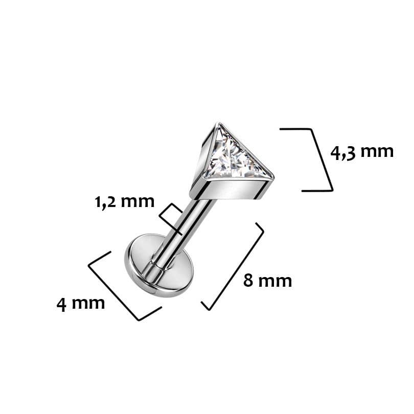 S4U Piercing do brady - labreta TITAN trojúhelník (duhová) - TIT1261AB-1208 - náhled 4