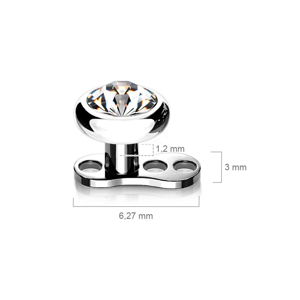 Kompletní microdermal piercing 1,6 mm (3 mm) - MD036C-03 - náhled 3