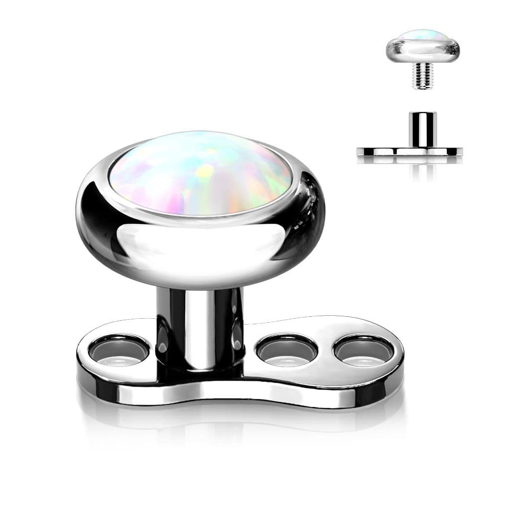 Kompletní microdermal piercing 1,6 mm (bílá) - MD037-OP17-04 - náhled 1