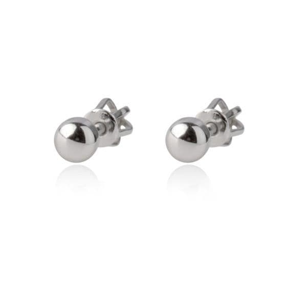 Stříbrné náušnice pecky 4 mm - náhled 3