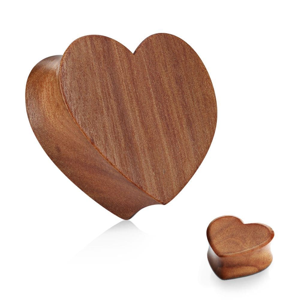 Cherry Wood plug - srdce (8 mm) - PL01087-08 - náhled 3