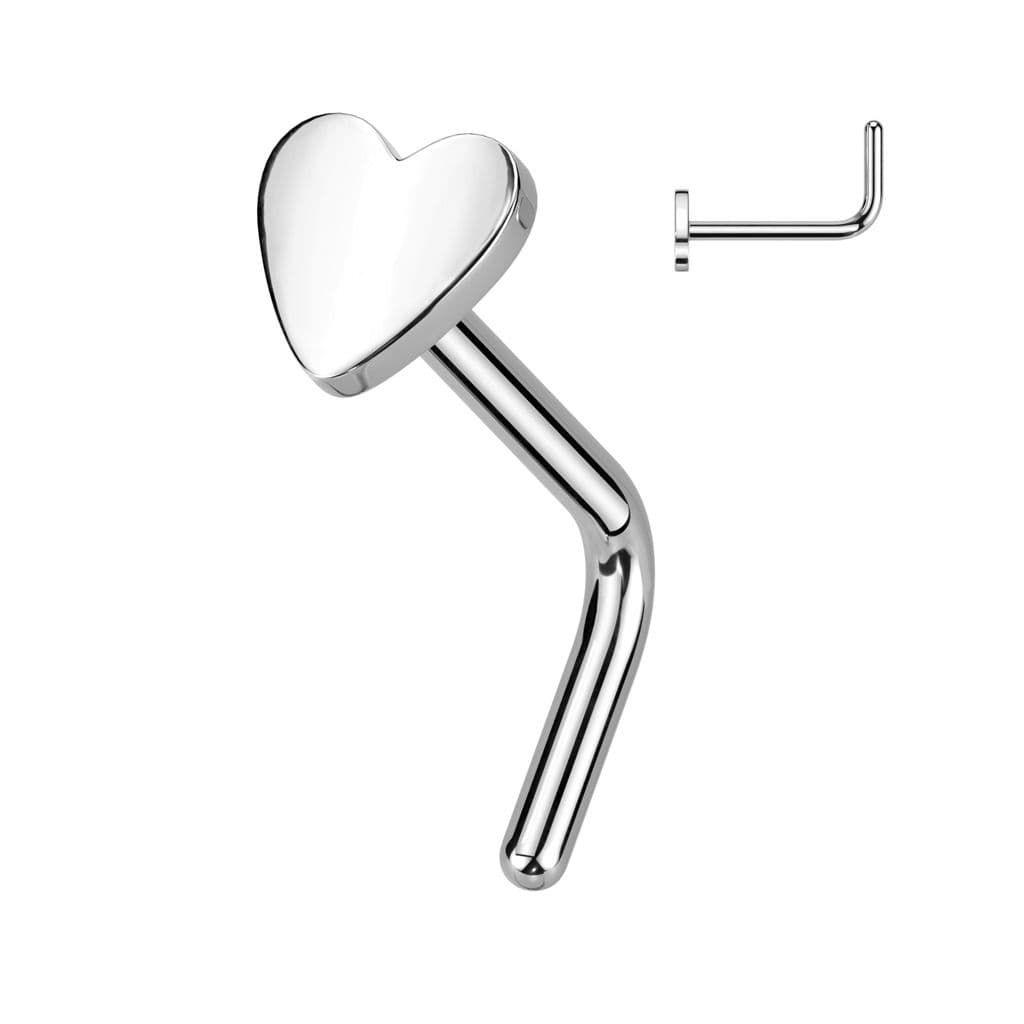 Piercing do nosu srdíčko - TITAN - TIT1288
