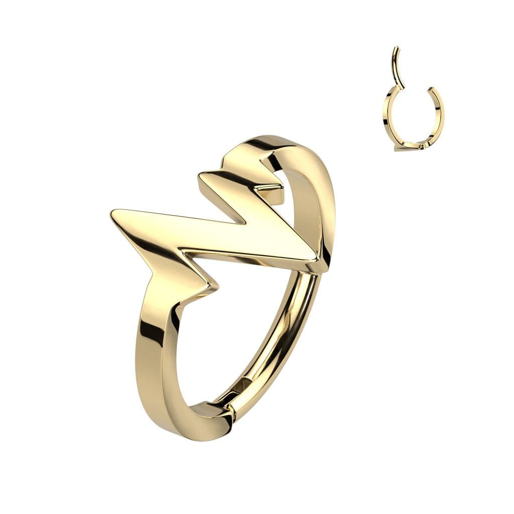 Zlacený ocelový kruh - helix / cartilage piercing (1,2 x 10 mm) - SG113GD-1210