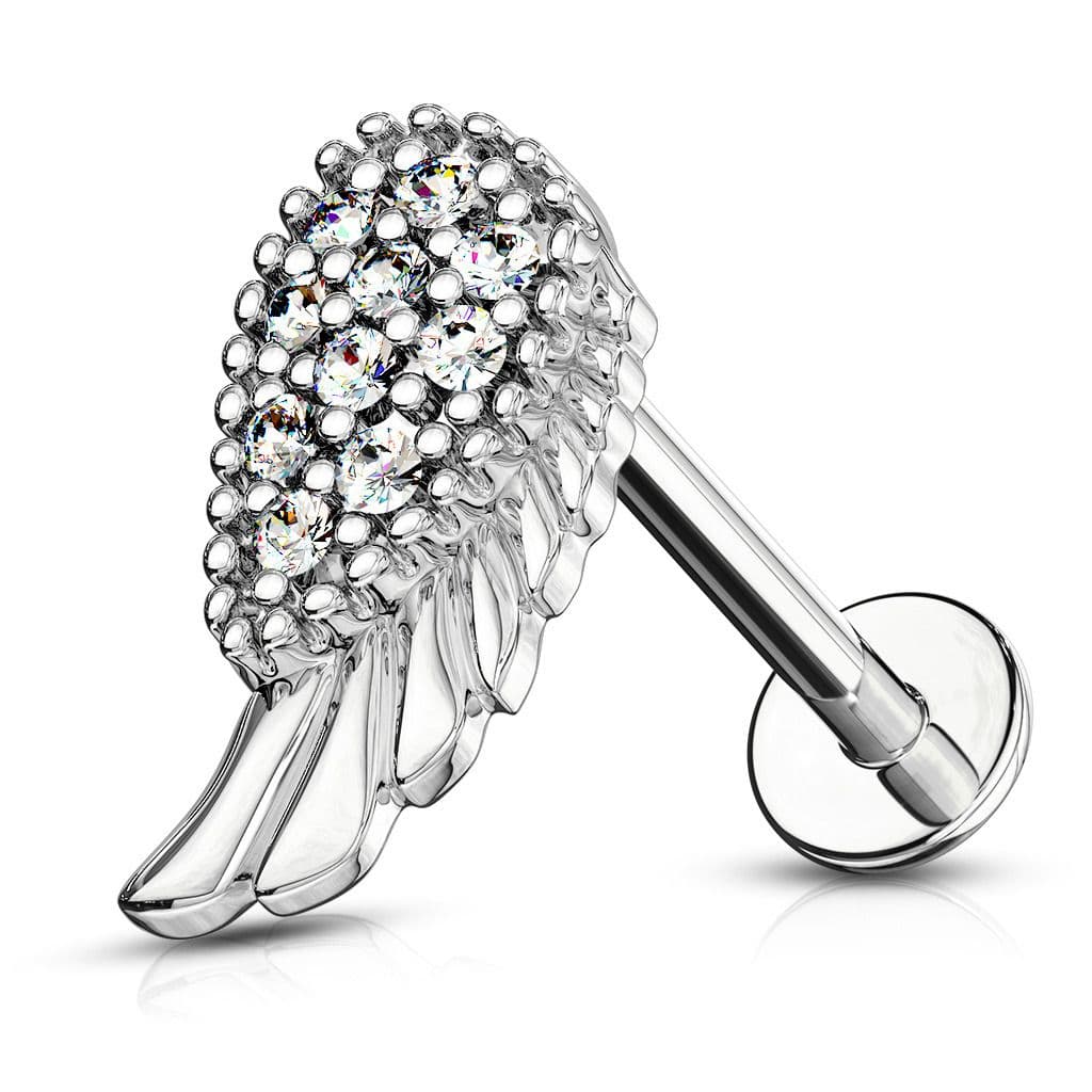 S4U Labreta / piercing do brady - křídlo (1,2 x 8 mm) - LB0005ST-1208