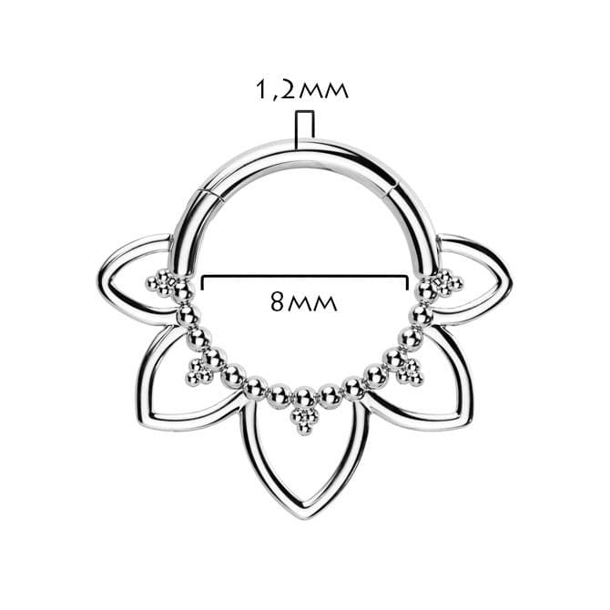 Segment kruh - helix / cartilage / tragus / septum piercing TITAN (1,2 x 10 mm) - TIT1294-1210 - náhled 3