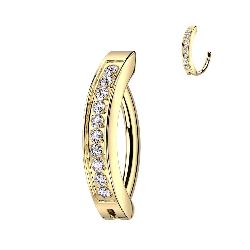 Piercing do pupíku TITAN 1,6 x 10 mm gold - TIT1285 - náhled 1