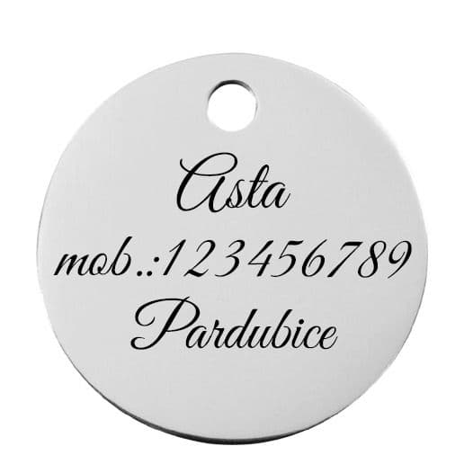 S4U Ocelová psí známka 30 mm - PZ030 - náhled 2