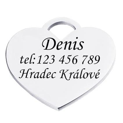 S4U Ocelová psí známka srdíčko - PZ039 - náhled 2