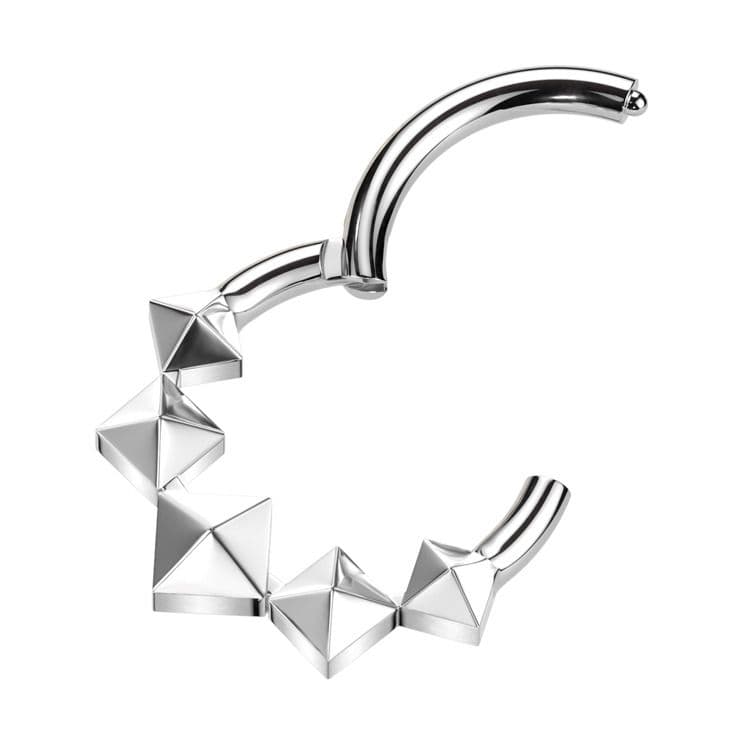 Segment kruh - helix / cartilage / tragus / septum piercing TITAN, 1,2 x 8 mm - TIT1300-1208 - náhled 2