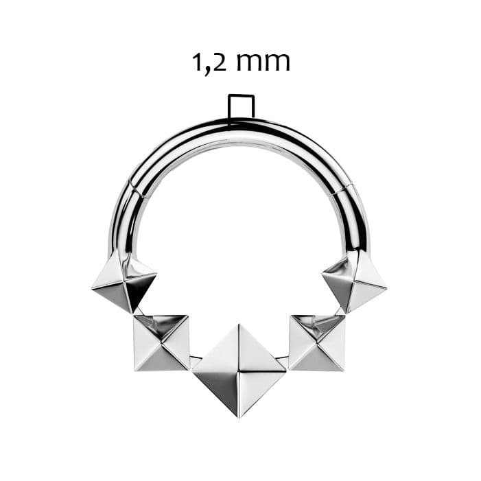 Segment kruh - helix / cartilage / tragus / septum piercing TITAN, 1,2 x 8 mm - TIT1300-1208 - náhled 3