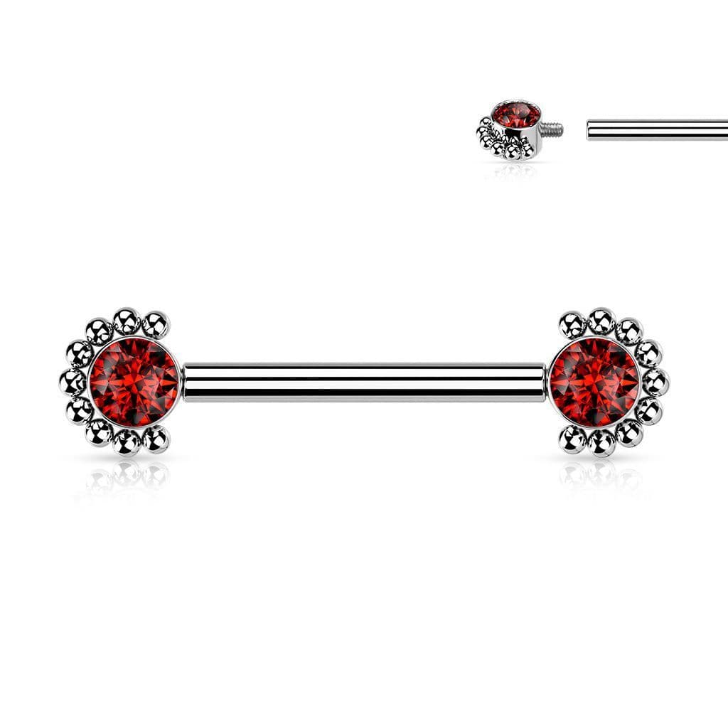Piercing do bradavky z titanu (duhový) - náhled 2