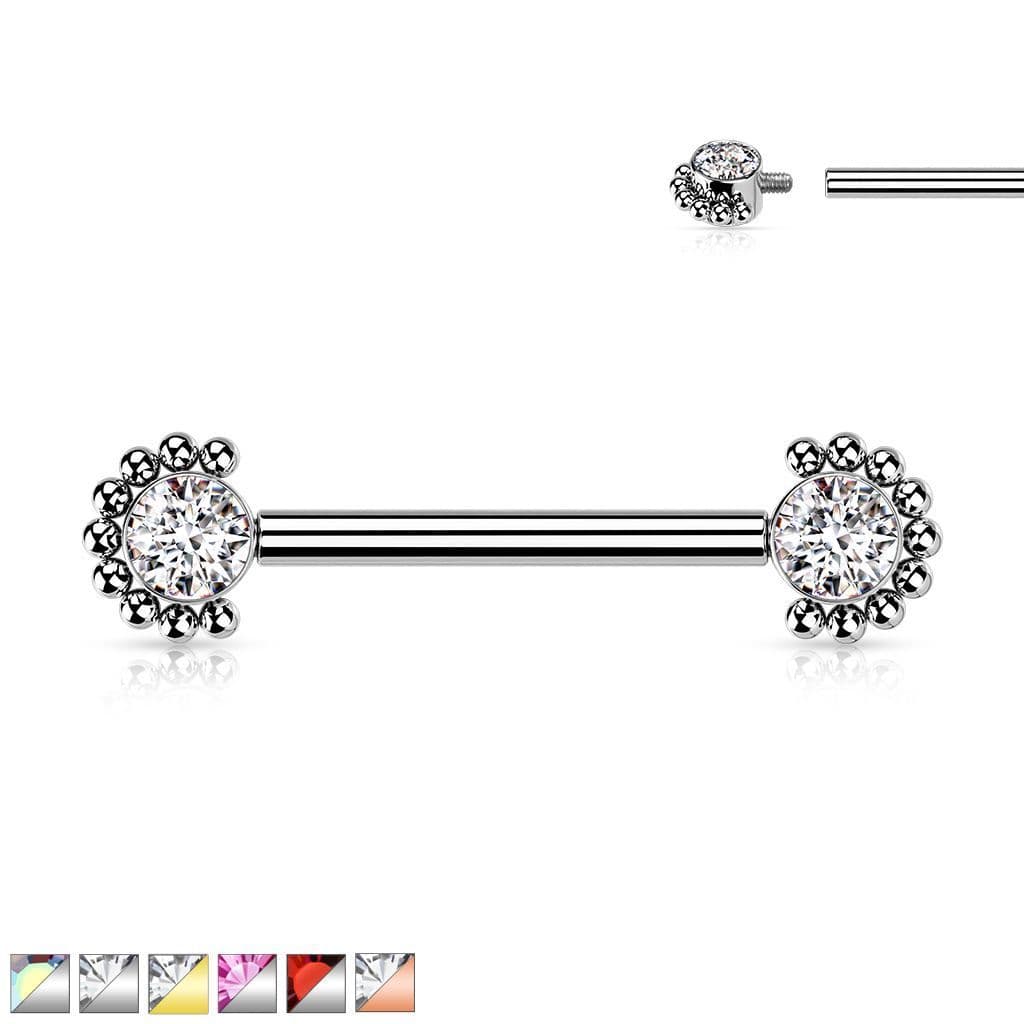 Piercing do bradavky z titanu (duhový) - náhled 3