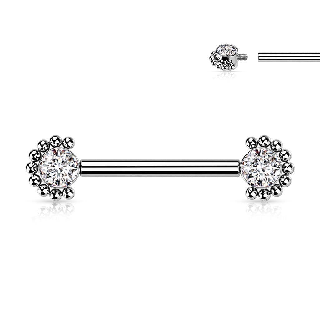 Piercing do bradavky z titanu (duhový) - náhled 4