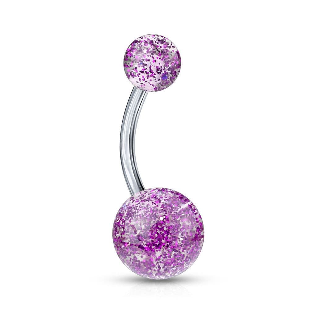 Piercing do pupíku - TITAN (fialová) - TIT1005-A - náhled 1