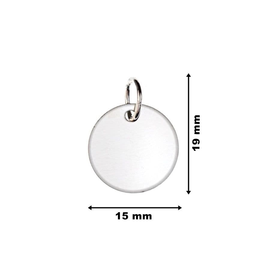 S4U Stříbrný přívěsek destička kulatá - ZB31005 - náhled 5
