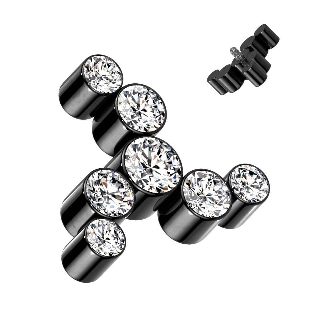 Náhradní ozdoba k dermálu TITAN, závit 1,6 mm (stříbrná) - náhled 4
