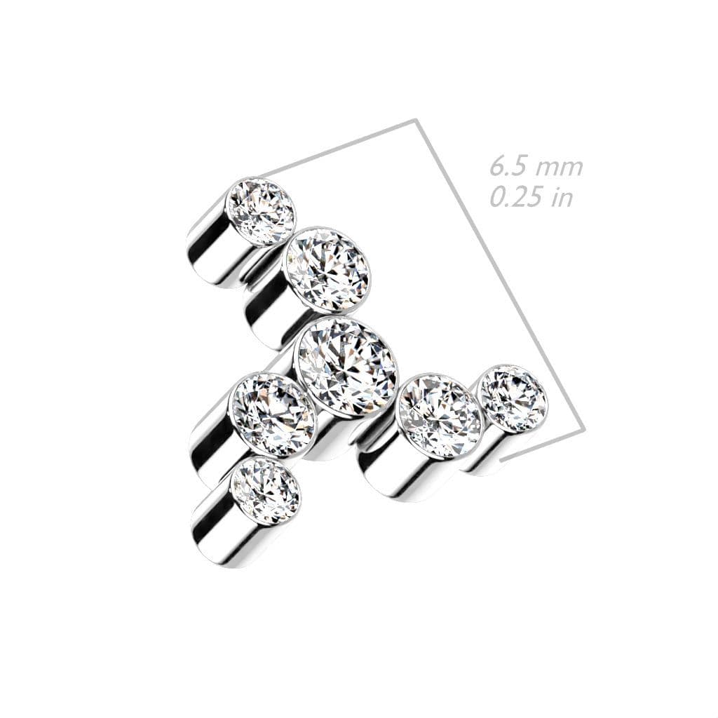 Náhradní ozdoba k dermálu TITAN, závit 1,6 mm (stříbrná) - náhled 5