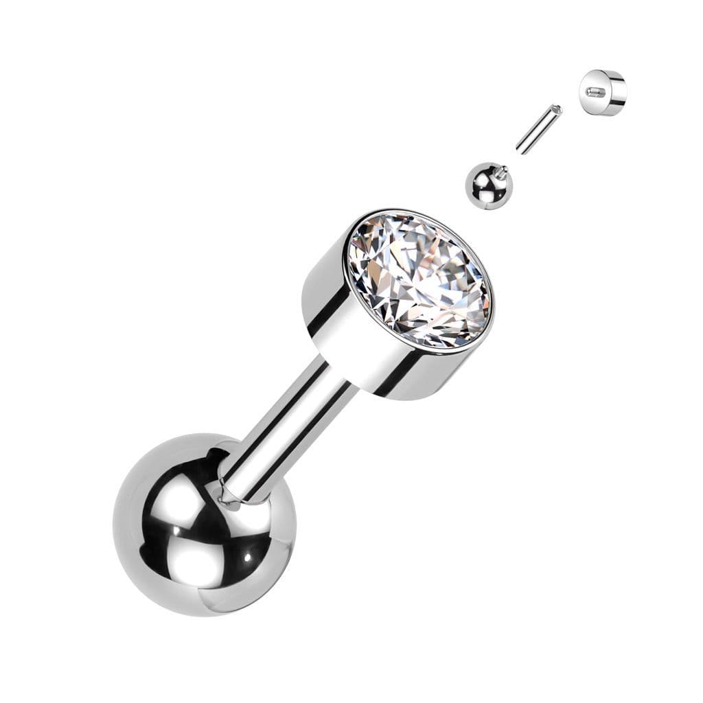Cartilage/tragus piercing do ucha TITAN (duhový) - náhled 3