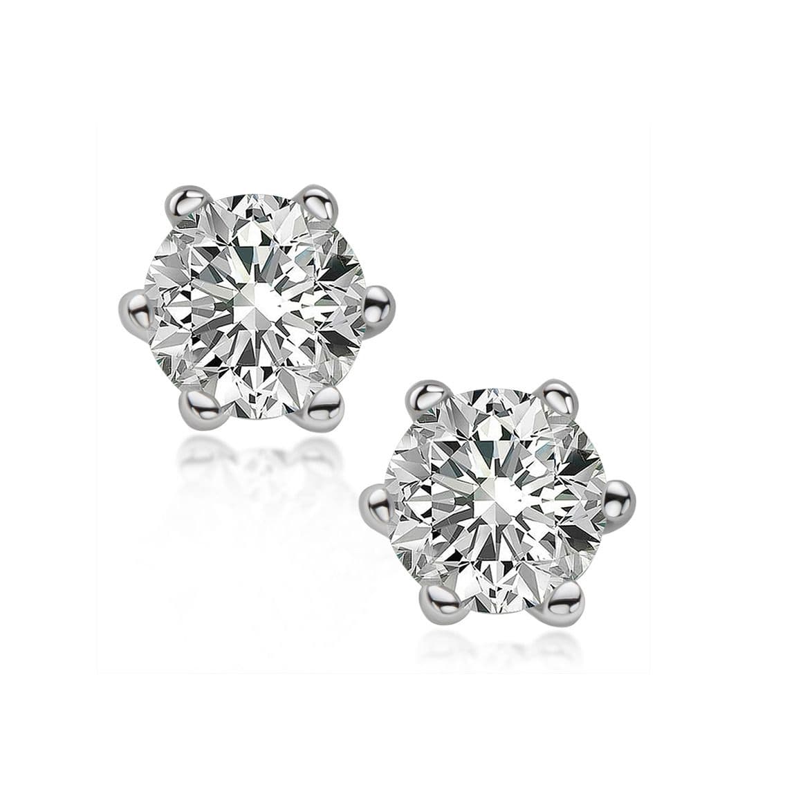NUBIS Stříbrné náušnice s moissanity 3mm - MN131 - náhled 2