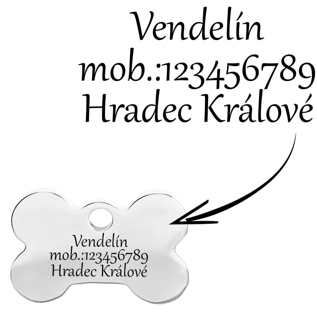 S4U Ocelová psí známka - kost malá - PZ050 - náhled 3