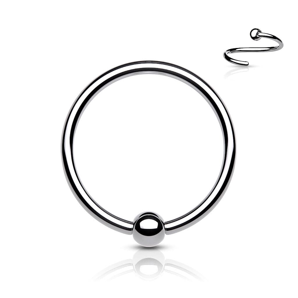 Piercing - kruh titan s kuličkou (0,8 x 10 mm, kulička 2 mm) - TIT1103-08102 - náhled 1