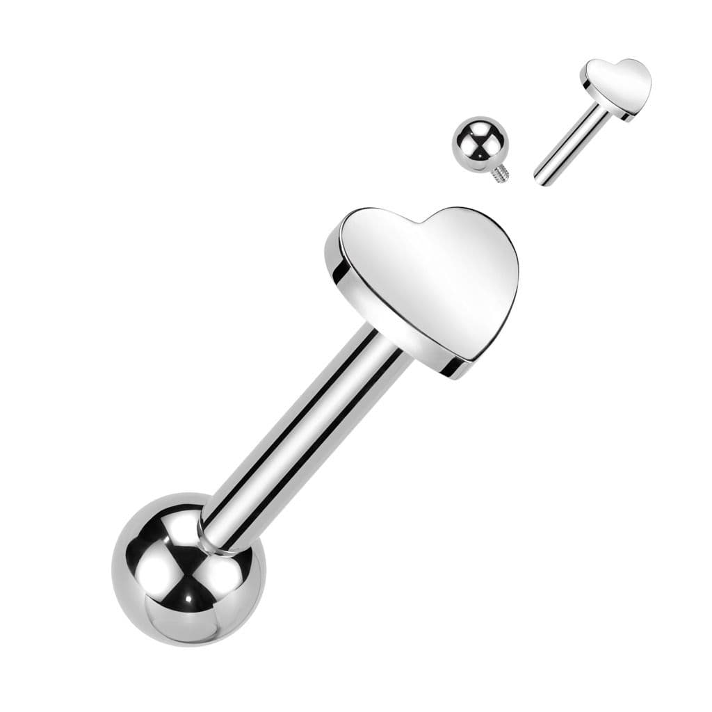 Cartilage piercing TITAN srdíčko (1,2 x 6 mm) - TIT1305-1206 - náhled 1