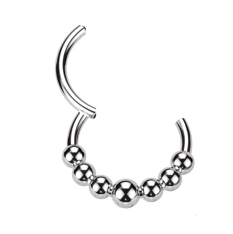 Segment kruh - helix / cartilage / tragus / septum piercing TITAN (1,2 x 10 mm) - TIT1307-1210 - náhled 2