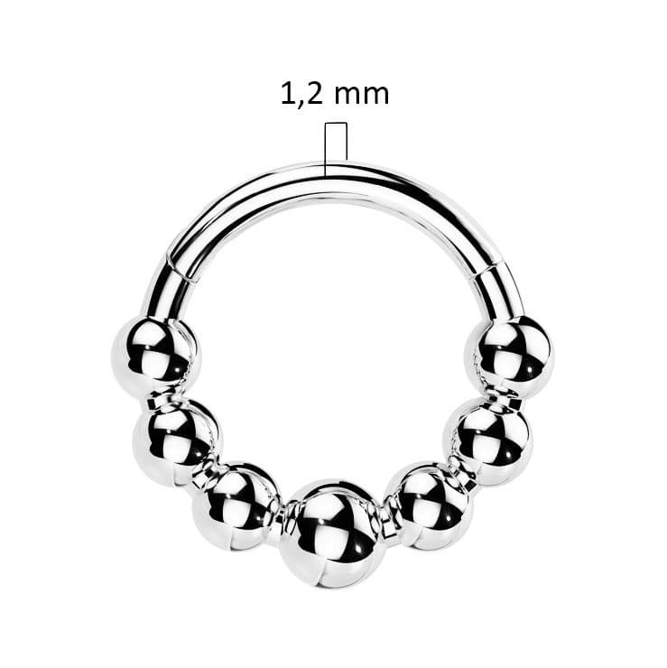 Segment kruh - helix / cartilage / tragus / septum piercing TITAN (1,2 x 10 mm) - TIT1307-1210 - náhled 3