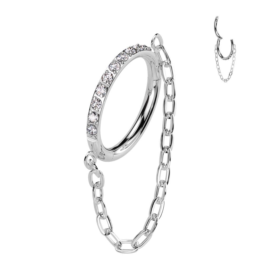 Segment kruh helix / cartilage / tragus / septum piercing TITAN (1,2 x 8 mm) - TIT1308-1208 - náhled 1