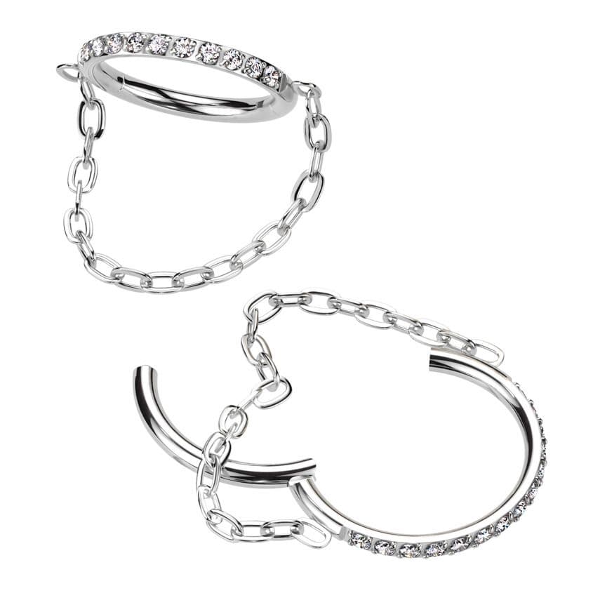 Segment kruh helix / cartilage / tragus / septum piercing TITAN (1,2 x 8 mm) - TIT1308-1208 - náhled 2