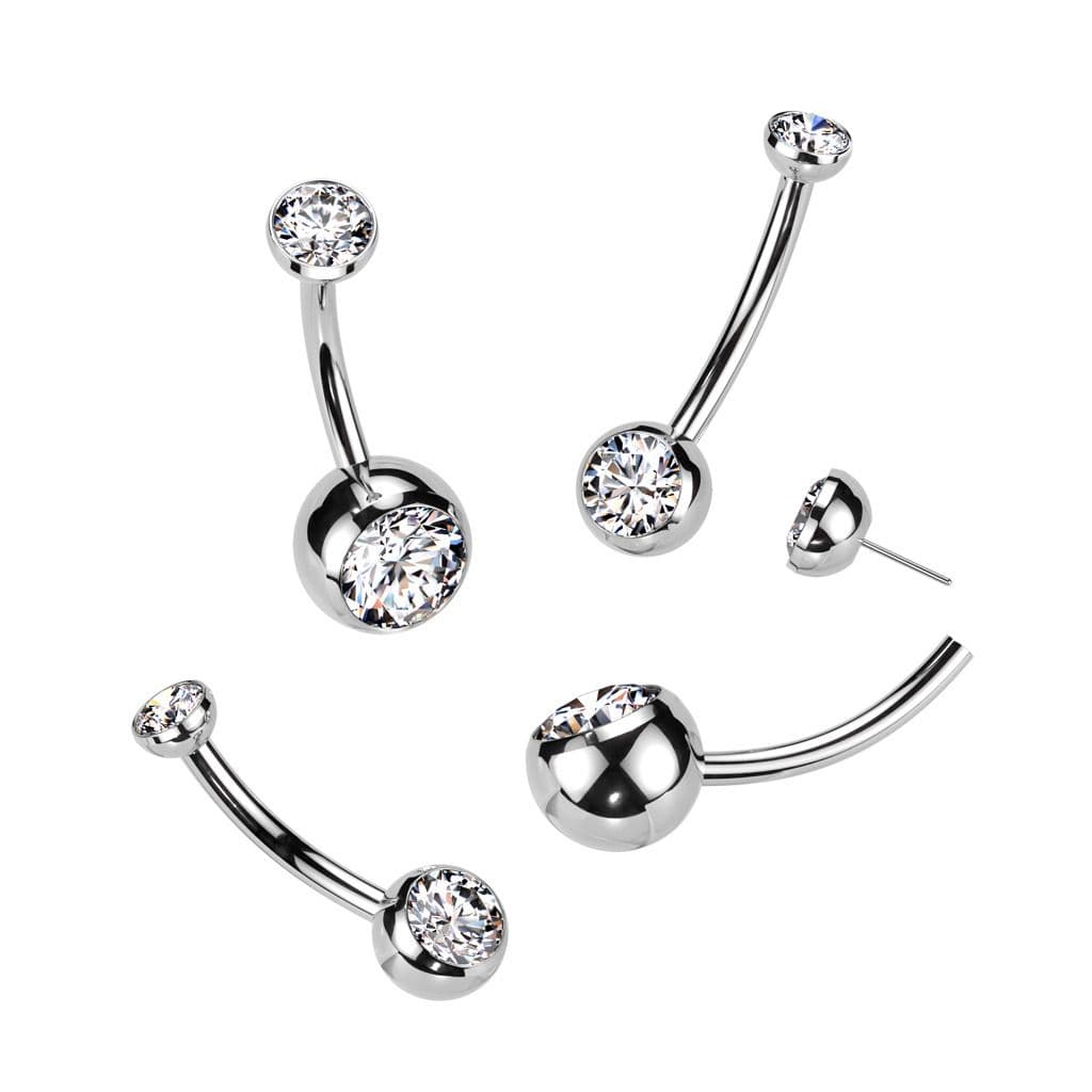 PUSH IN piercingu do pupíku TITAN - TIT1309-C - náhled 2