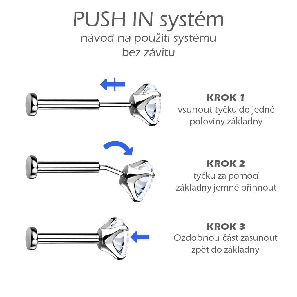 PUSH IN piercingu do pupíku TITAN - TIT1309-C - náhled 4