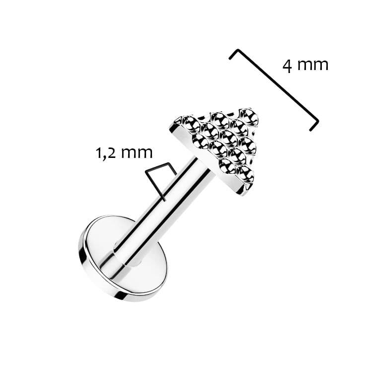 Piercing do brady - labreta TITAN (1,2 x 8 mm) - TIT1302-1208 - náhled 2