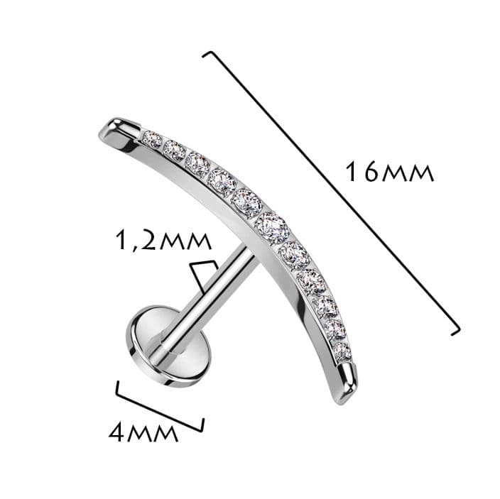 S4U Piercing do brady - labreta TITAN (1,2 x 6 mm) - TIT1292-1206 - náhled 3