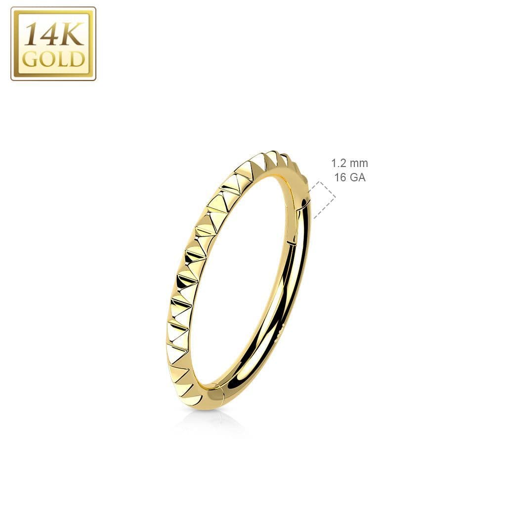 Zlatý piercing - segment kruh, Au 585/1000 (1,2 x 8 mm) - ZL01232-YG-1208 - náhled 2