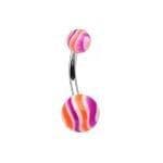 Piercing do pupíku - banánek (fialová/oranžová) - BA01011-OA - náhled 1