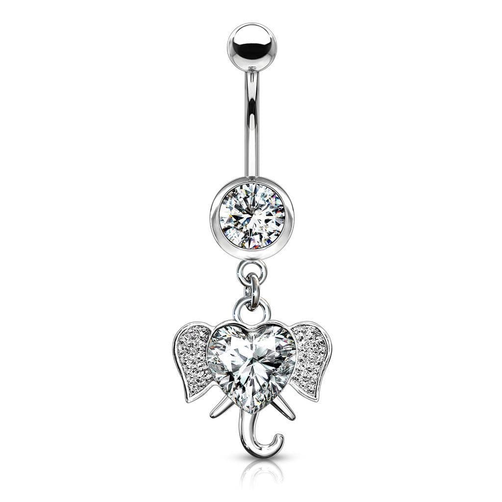 Piercing do pupíku - slon tyrkysový - náhled 2