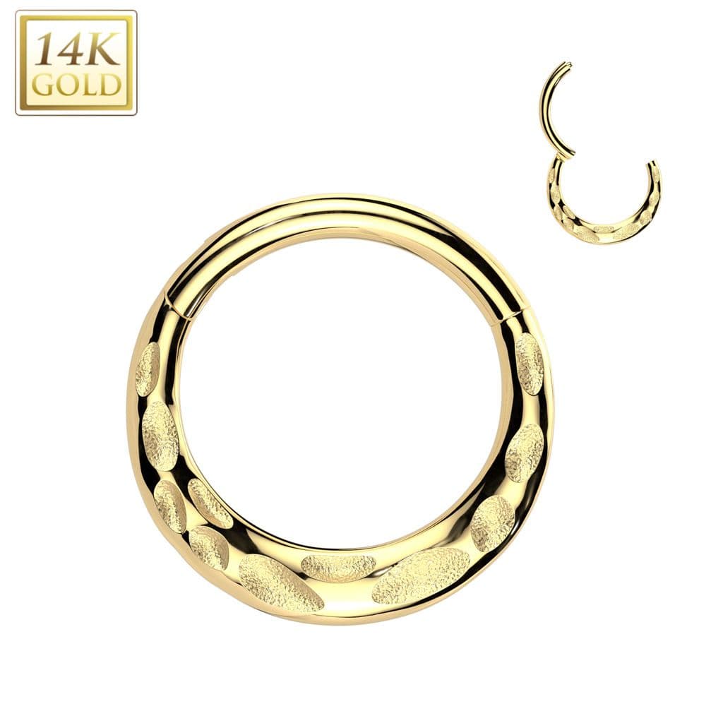 Zlatý piercing - segment kruh, Au 585/1000 (1,2 x