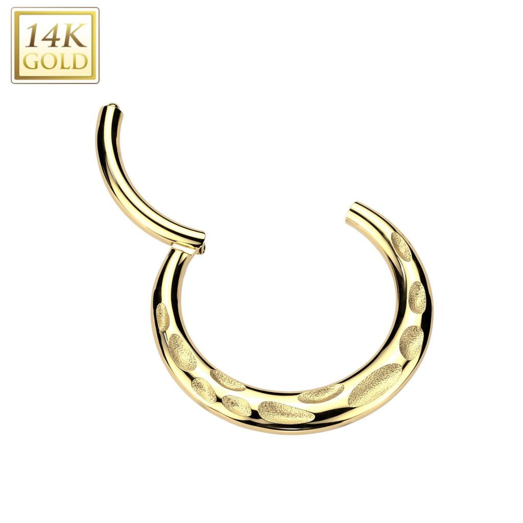 Zlatý piercing - segment kruh, Au 585/1000 (1,2 x 8 mm) - ZL01266-1208 - náhled 2