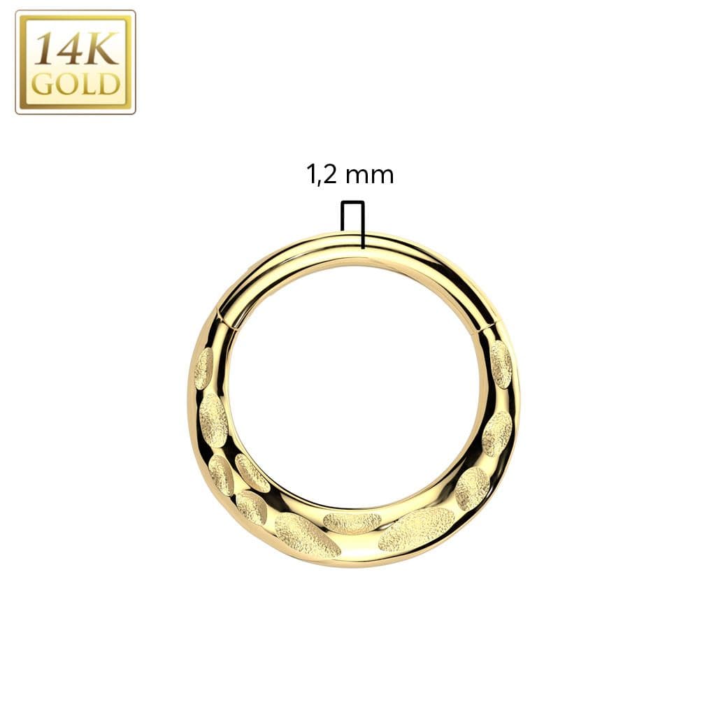 Zlatý piercing - segment kruh, Au 585/1000 (1,2 x 8 mm) - ZL01266-1208 - náhled 3