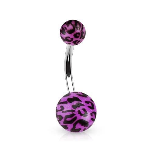 Piercing do pupíku - tygrovaný (bílá) - BA01089-W - náhled 3