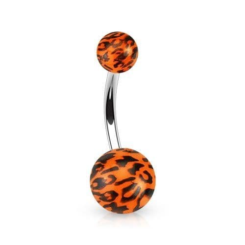 Piercing do pupíku - tygrovaný (bílá) - BA01089-W - náhled 5