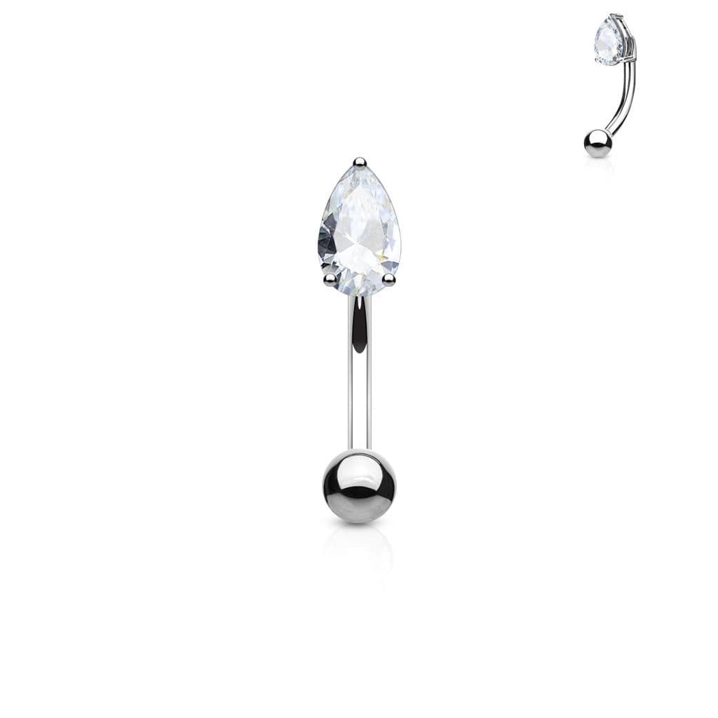 Piercing do obočí - zirkon (růžová) - OB1005-P - náhled 2