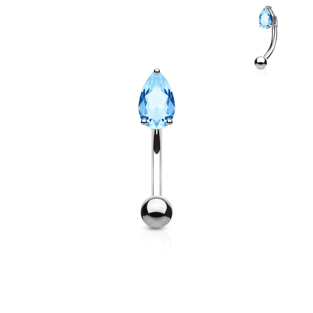 Piercing do obočí - zirkon (růžová) - OB1005-P - náhled 3